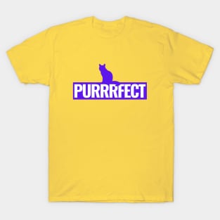 CAT LOVE LOGO PURRRFECT PURPLE T-Shirt